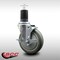 Service Caster 5'' SS Gray Poly Swivel 1-5/8'' Expanding Stem Caster with Brake SCC-SSEX20S514-PPUB-TLB-158 - alternate 2